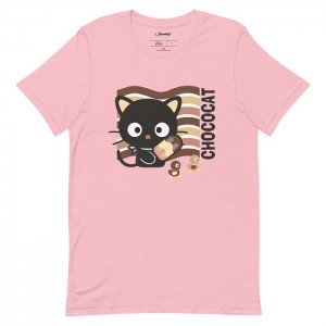 Hello Kitty Chococat Neopolitan Ice Cream Tee Różowe | PL_HK28863