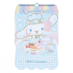 Hello Kitty Cinnamoroll 2025 Die-Cut Wall Calendar Niebieskie | PL_HK24078