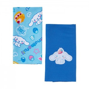 Hello Kitty Cinnamoroll Berry Sweets 2-Pc Kitchen Towel Set Niebieskie | PL_HK37619