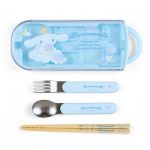 Hello Kitty Cinnamoroll Everyday Utensil Set Trio Niebieskie | PL_HK21802