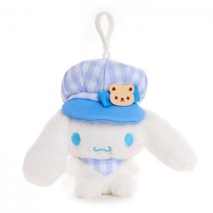 Hello Kitty Cinnamoroll Plush Mascot Clip (Gingham Cap Series) Białe Niebieskie | PL_HK49314