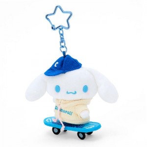 Hello Kitty Cinnamoroll Plush Mascot Keychain (Sk8r Squad Series) Białe Niebieskie | PL_HK67072