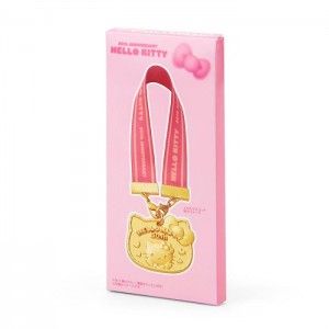 Hello Kitty Hello Kitty 50th Anniv. Blind Box Mini-Medal Charm Złote | PL_HK82156