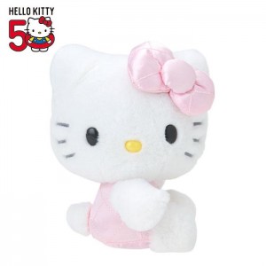 Hello Kitty Hello Kitty 50th Anniv. Plush Mascot (Pink Quilted) Białe Różowe | PL_HK36190