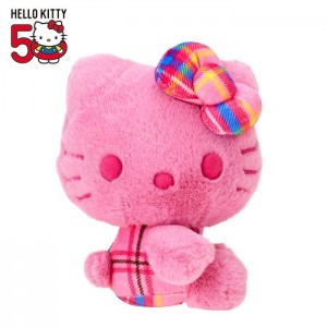 Hello Kitty Hello Kitty 50th Anniv. Plush Mascot (Pink Tartan) Różowe | PL_HK30998