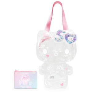 Hello Kitty Hello Kitty 50th Anniversary JapanLA Clear Bag with Pouch Różowe Niebieskie | PL_HK49891