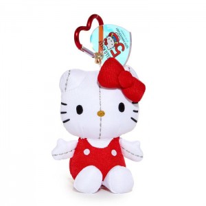 Hello Kitty Hello Kitty 50th Anniversary Plush Mascot (2018) Czerwone | PL_HK38060