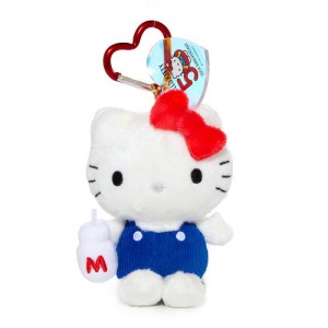 Hello Kitty Hello Kitty 50th Anniversary Plush Mascot (1974) Białe Niebieskie | PL_HK49575