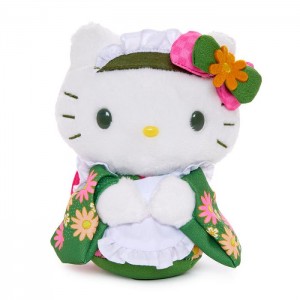 Hello Kitty Hello Kitty 6" Bean Doll Plush (Matcha Sweets Series) Czerwone Zielone | PL_HK85128