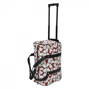 Hello Kitty Hello Kitty All-Over Print Rolling Duffle Bag Białe Czarne | PL_HK81533