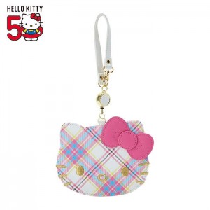 Hello Kitty Hello Kitty Card Case with Key Reel (Hello Kitty Dress Tartan Series) Kolorowe | PL_HK17260