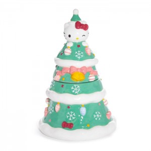 Hello Kitty Hello Kitty Ceramic Holiday Tree Cookie Jar Zielone | PL_HK25166