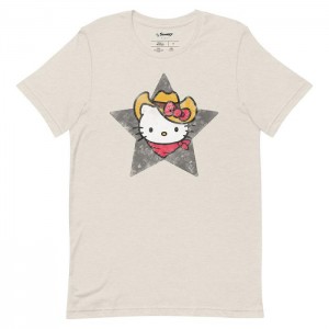 Hello Kitty Hello Kitty Cowboy Hat Tee Kremowe | PL_HK49863