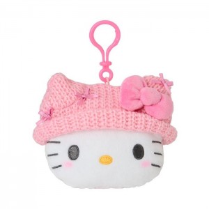 Hello Kitty Hello Kitty Cozy Cap Mascot Clip Pouch Różowe Białe | PL_HK77325