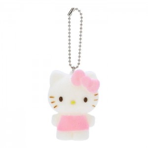 Hello Kitty Hello Kitty Flocked Keychain Mascot Różowe | PL_HK35135