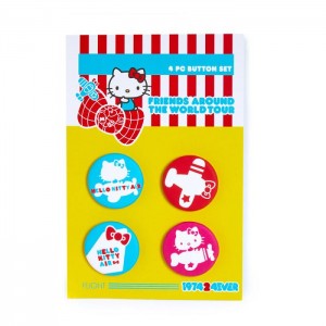 Hello Kitty Hello Kitty Friends Around The World Tour Button Set Kolorowe | PL_HK23135