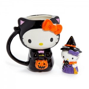 Hello Kitty Hello Kitty Halloween Costume Ceramic Mug and Figurine Gift Set Czarne | PL_HK39141