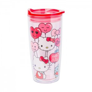 Hello Kitty Hello Kitty Love Balloons Double Wall Tumbler Różowe | PL_HK72641