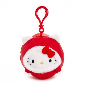 Hello Kitty Hello Kitty Mascot Clip (Winter Puffer Series) Czerwone | PL_HK96553