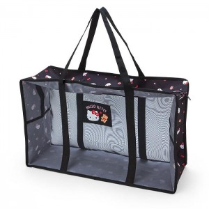 Hello Kitty Hello Kitty Mesh Storage Tote (Large) Czarne | PL_HK55458