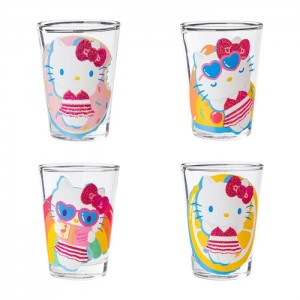 Hello Kitty Hello Kitty Mini Glass 4-Piece Set (Pool Floatie) Różowe | PL_HK77851