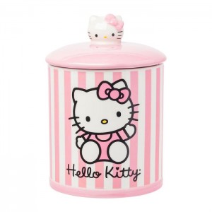 Hello Kitty Hello Kitty Pink Stripe Ceramic Storage Jar Różowe | PL_HK44688