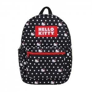 Hello Kitty Hello Kitty Polka Dot Classic Backpack Czarne | PL_HK35499