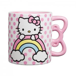 Hello Kitty Hello Kitty Sculpted Bow & Rainbow Ceramic Mug Różowe | PL_HK38680