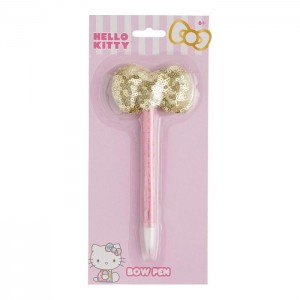 Hello Kitty Hello Kitty Sequined Bow Pen Różowe | PL_HK47543