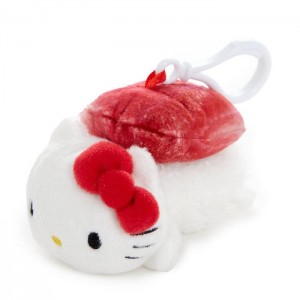 Hello Kitty Hello Kitty Sushi Mascot Clip (Tuna) Białe Czerwone | PL_HK68686