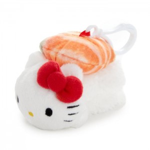 Hello Kitty Hello Kitty Sushi Mascot Clip (Salmon) Białe Czerwone | PL_HK13997