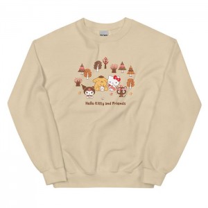 Hello Kitty Hello Kitty and Friends Autumn Woods Classic Crewneck Kremowe | PL_HK28979