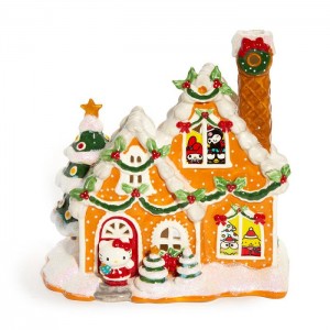 Hello Kitty Hello Kitty and Friends Ceramic Gingerbread Candle House Pomarańczowe | PL_HK23578