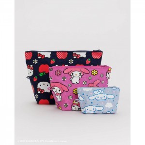 Hello Kitty Hello Kitty and Friends x Baggu Go Pouch Set Kolorowe | PL_HK99179