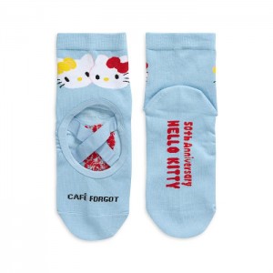 Hello Kitty Hello Kitty x Café Forgot Ballet Socks (Blue) Niebieskie | PL_HK79811