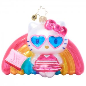 Hello Kitty Hello Kitty x Christopher Radko Handmade Glass Ornament (Pool Party) Kolorowe | PL_HK42990