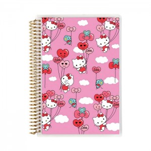 Hello Kitty Hello Kitty x Erin Condren Balloons A5 Coiled Notebook Różowe | PL_HK58352