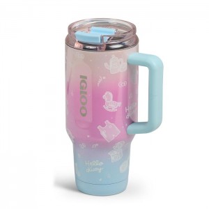 Hello Kitty Hello Kitty x Igloo 50th Anniversary 32oz Flip ‘n’ Sip Travel Mug Niebieskie Różowe | PL_HK30248