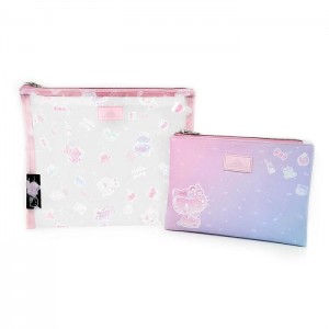 Hello Kitty Hello Kitty x Impressions Vanity 50th Anniv. Slim Pouch Set Różowe | PL_HK77391