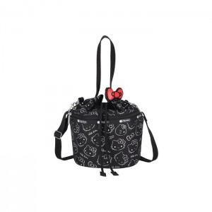 Hello Kitty Hello Kitty x LeSportsac Drawstring (I Am A Star) Czarne | PL_HK37159