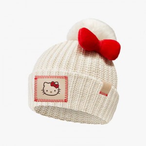 Hello Kitty Hello Kitty x Love Your Melon Pom Beanie (Kids) Białe | PL_HK78666