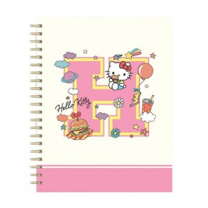 Hello Kitty Hello Kitty x Studio Oh! College Letters Extra-Large Spiral Notebook Różowe | PL_HK95705