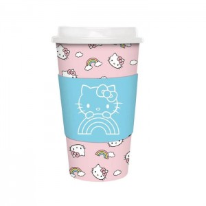 Hello Kitty Hello Kitty x Studio Oh! Rainbow Skies Paper Hot Cups Różowe | PL_HK98521