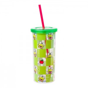 Hello Kitty Keroppi 20oz Apples Travel Tumbler Zielone | PL_HK42145