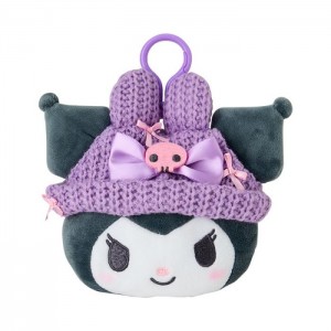 Hello Kitty Kuromi Cozy Cap Mascot Clip Pouch Fioletowe Czarne | PL_HK42810