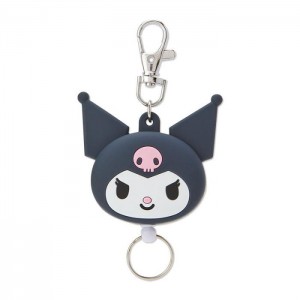 Hello Kitty Kuromi Face Badge Reel Czarne | PL_HK32508