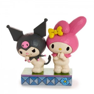 Hello Kitty Kuromi and My Melody Figurine (Jim Shore Sanrio Collection) Czarne Różowe | PL_HK93673