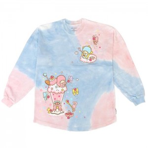 Hello Kitty LittleTwinStars JapanLA Parfait Tie-dye Spirit Jersey Niebieskie Różowe | PL_HK57621