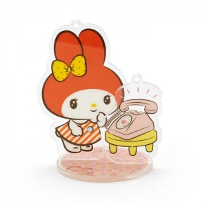 Hello Kitty My Melody Acrylic Keychain and Stand (Retro Room Series) Czerwone | PL_HK40309