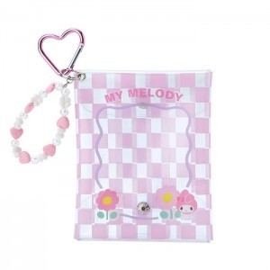 Hello Kitty My Melody Clear Snap Mini Pouch (Pastel Check Series) Różowe | PL_HK10983